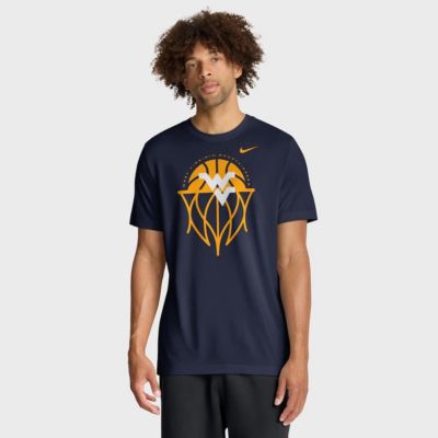 Men's NCAA Nike West Virginia Mountaineers Basketball Icon Legend Dri-FIT T-Shirt, Navy Blue, 2XL