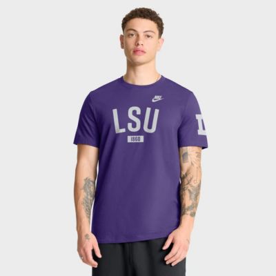 Men's NCAA Nike LSU Tigers Legacy Arch T-Shirt, Purple, XL