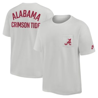 Men's Alabama Crimson Tide NCAA Nike Alabama Tide Legacy 2-Hit Max90 Pocket T-Shirt, Gray, XL