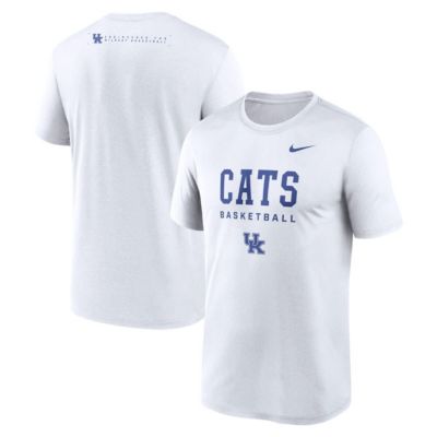 Men's NCAA Nike Kentucky Wildcats 2025 Courtside Basketball Legend Dri-FIT T-Shirt, White, 2XL