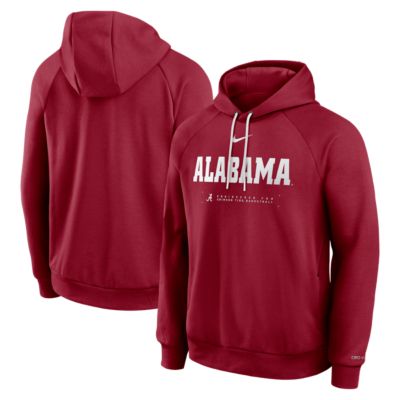 Mens Alabama Crimson Tide NCAA Nike Alabama Tide 2025 Courtside Basketball Practice Raglan DriFIT Hoodie