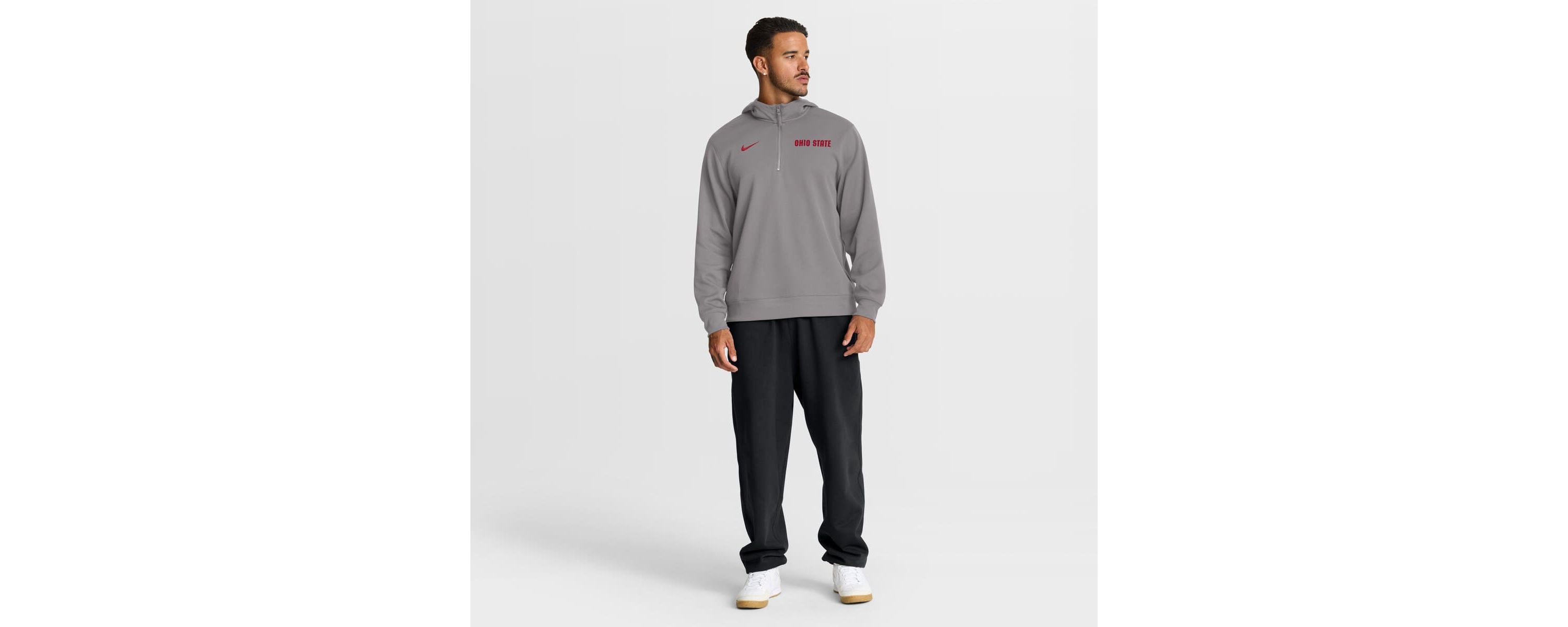 NCAA Nike Ohio State Buckeyes 2025 Coaches Premium Dri-FIT Quarter-Zip Hoodie