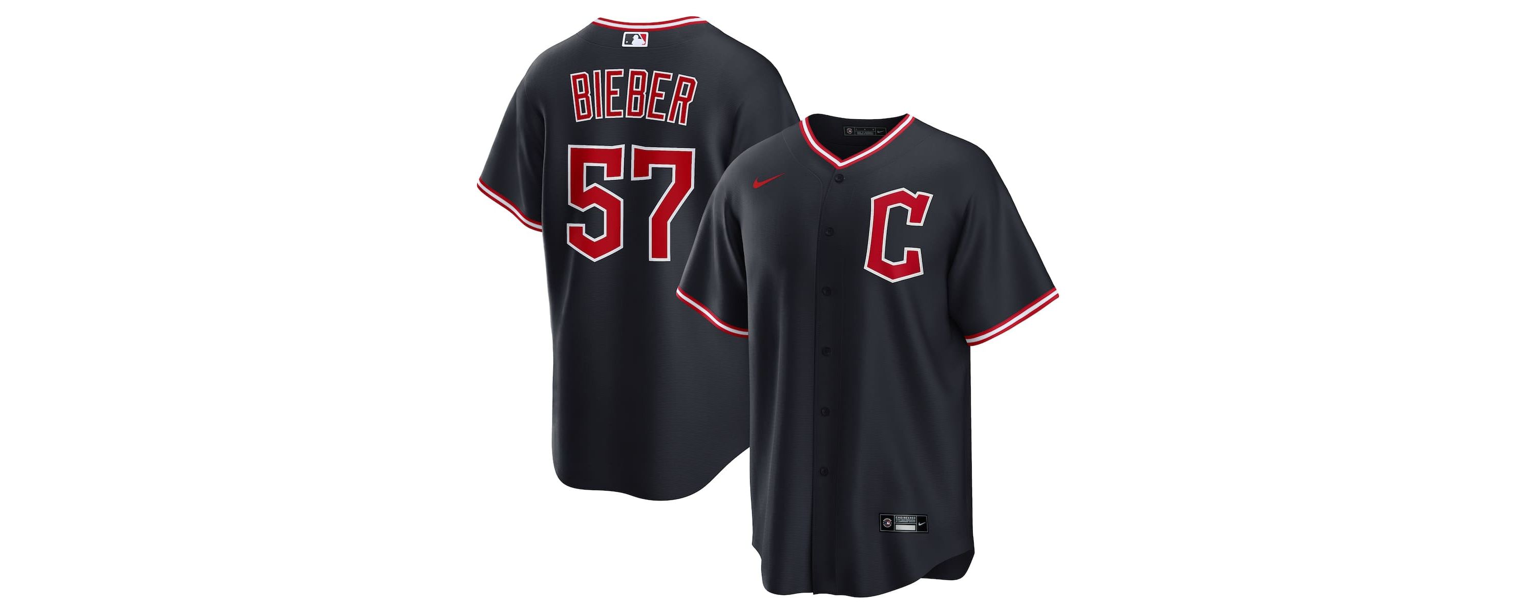 MLB Nike Shane Bieber Cleveland Guardians Alternate Replica Jersey