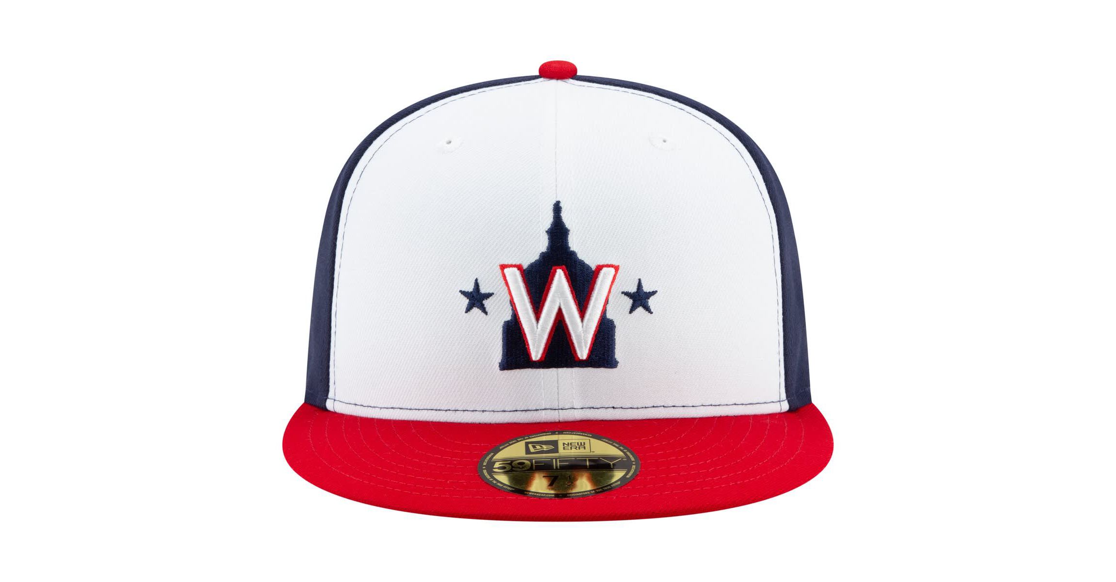 MLB White/Navy/Red Washington Nationals 20th Anniversary 59FIFTY Fitted Hat