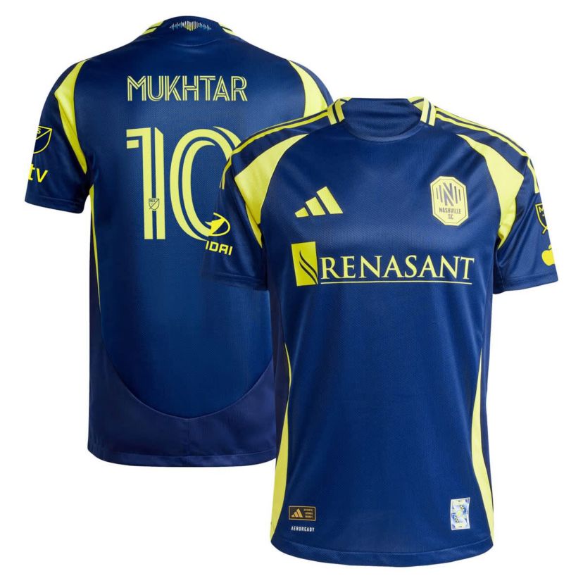 MLS Hany Mukhtar Nashville SC 2025 The Heart Of Nashville Kit Authentic Player Jersey