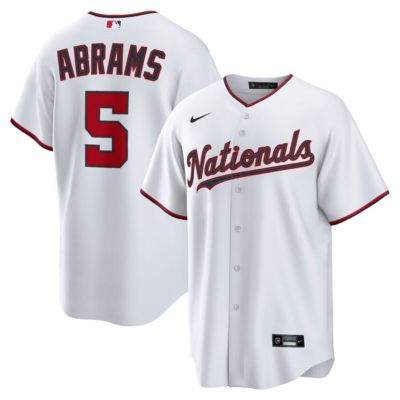 Men's MLB Nike CJ Abrams Washington Nationals Home Replica Jersey