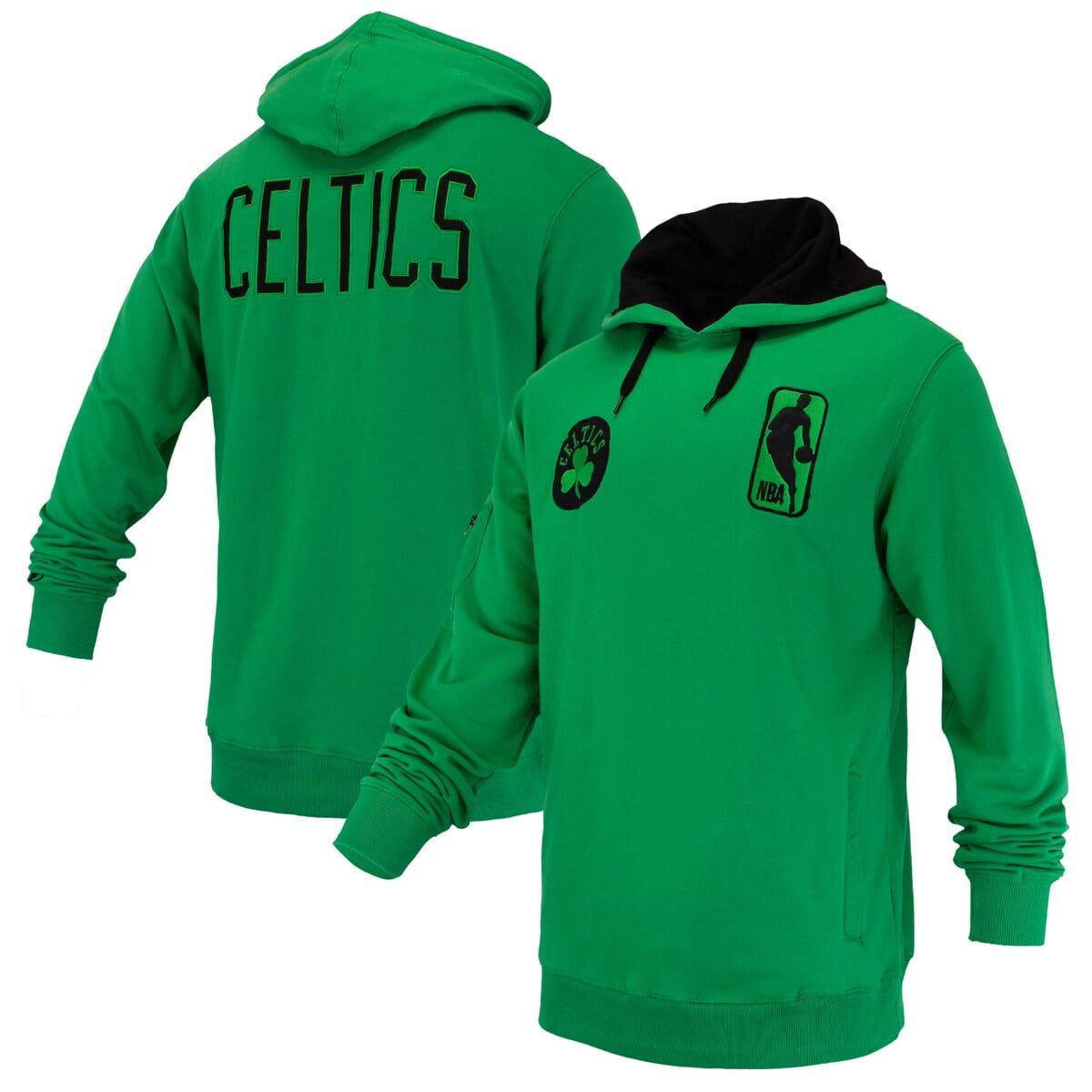 NBA Unisex Kelly Boston Celtics Logoman Shadow Collection Pullover Hoodie