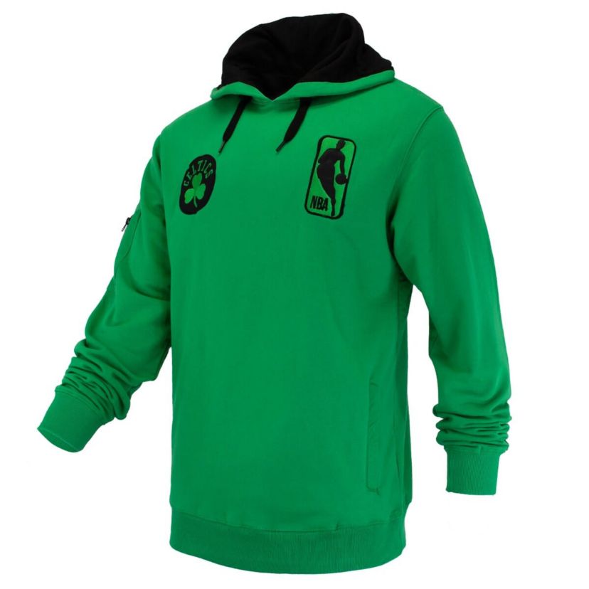 NBA Unisex Kelly Boston Celtics Logoman Shadow Collection Pullover Hoodie