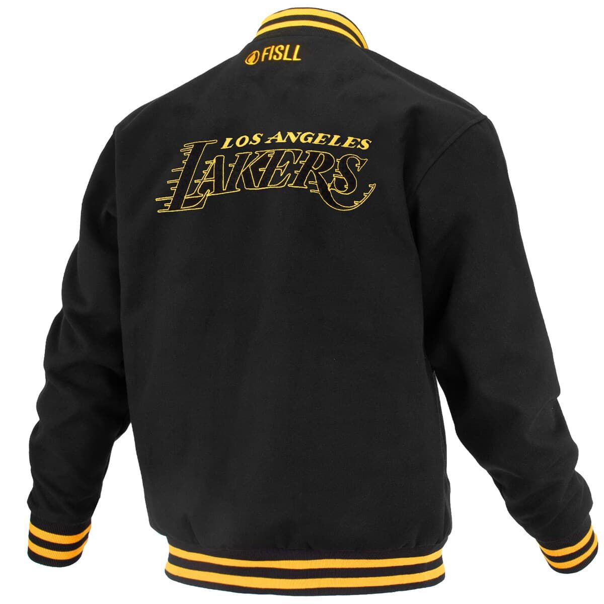 NBA Unisex Los Angeles Lakers Logoman Shadow Collection Full-Snap Varsity Jacket