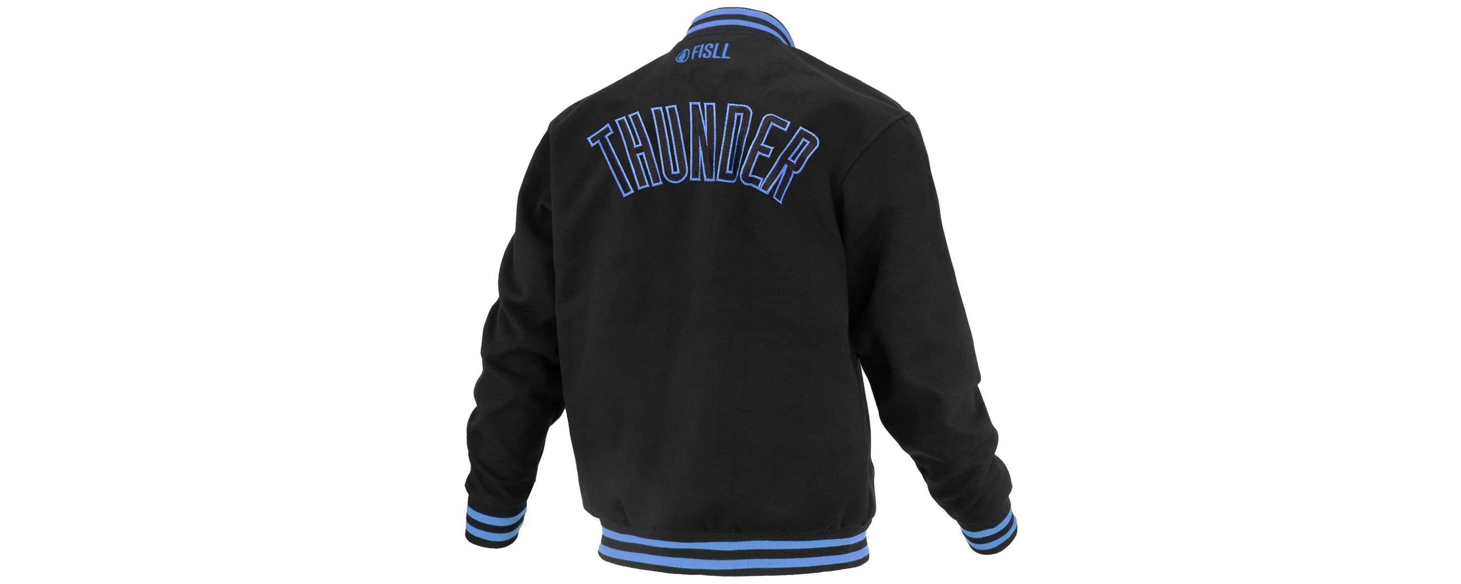NBA Unisex Oklahoma City Thunder Logoman Shadow Collection Full-Snap Varsity Jacket