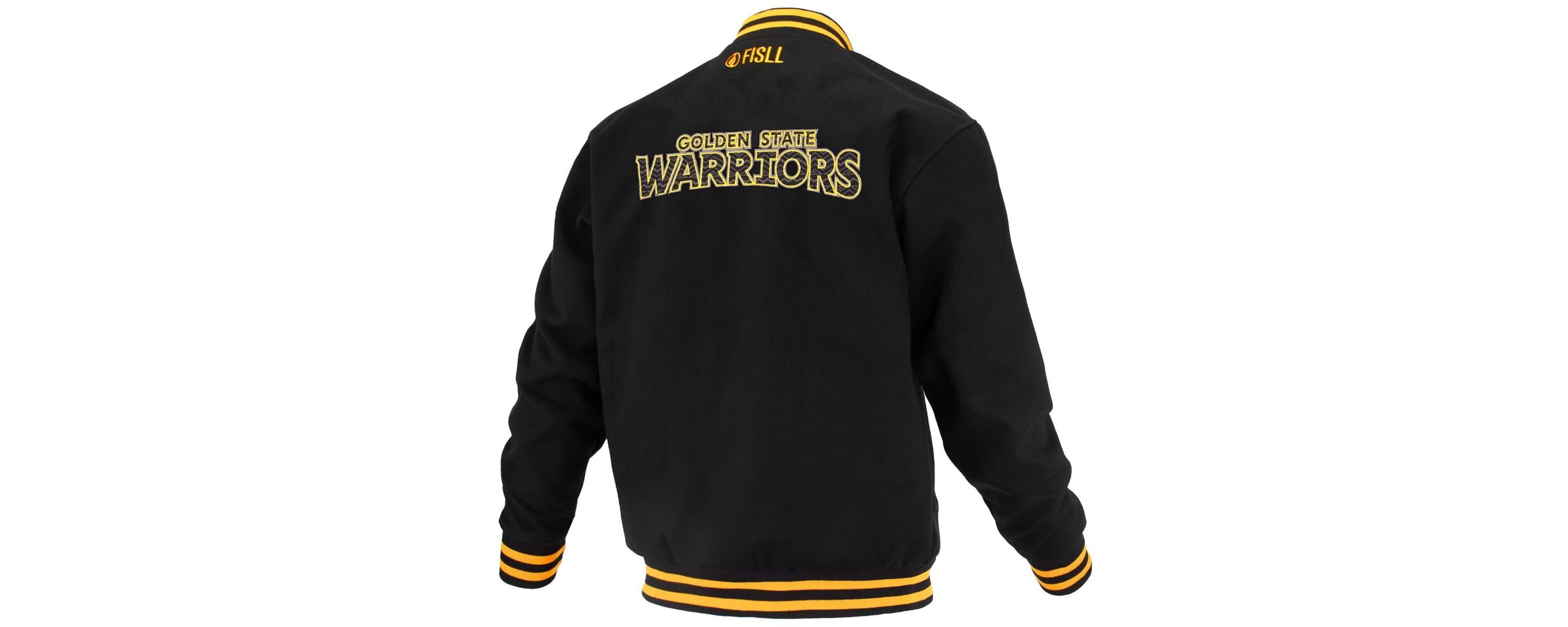 NBA Unisex Golden State Warriors Logoman Shadow Collection Full-Snap Varsity Jacket