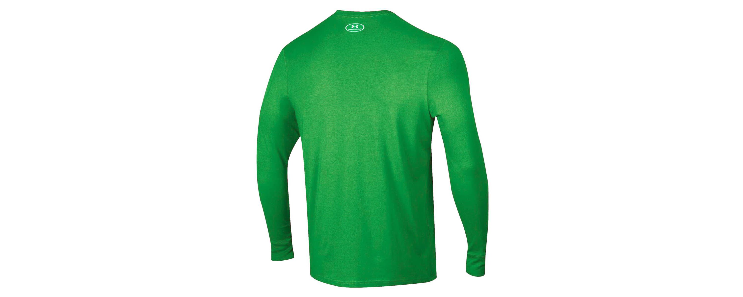 NCAA Under Armour Kelly Notre Dame Fighting Irish 2025 Sideline Football Performance Cotton Long Sleeve T-Shirt