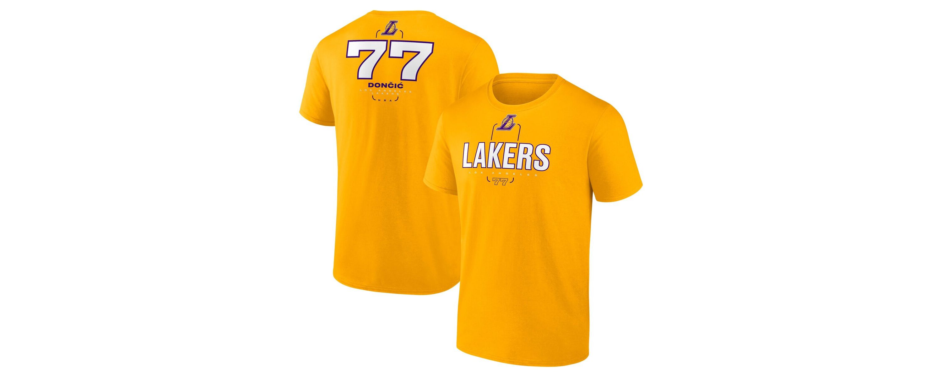 NBA Fanatics Luka Dončić Los Angeles Lakers Behind The Back Name & Number T-Shirt