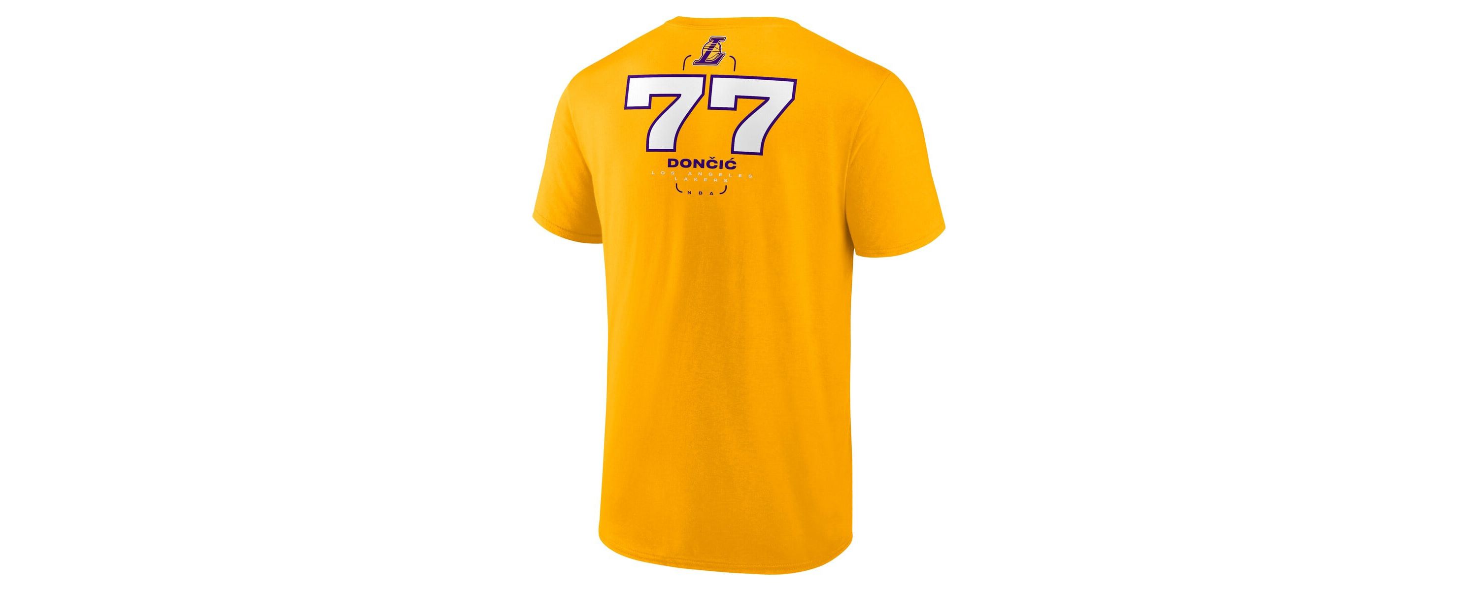 NBA Fanatics Luka Dončić Los Angeles Lakers Behind The Back Name & Number T-Shirt