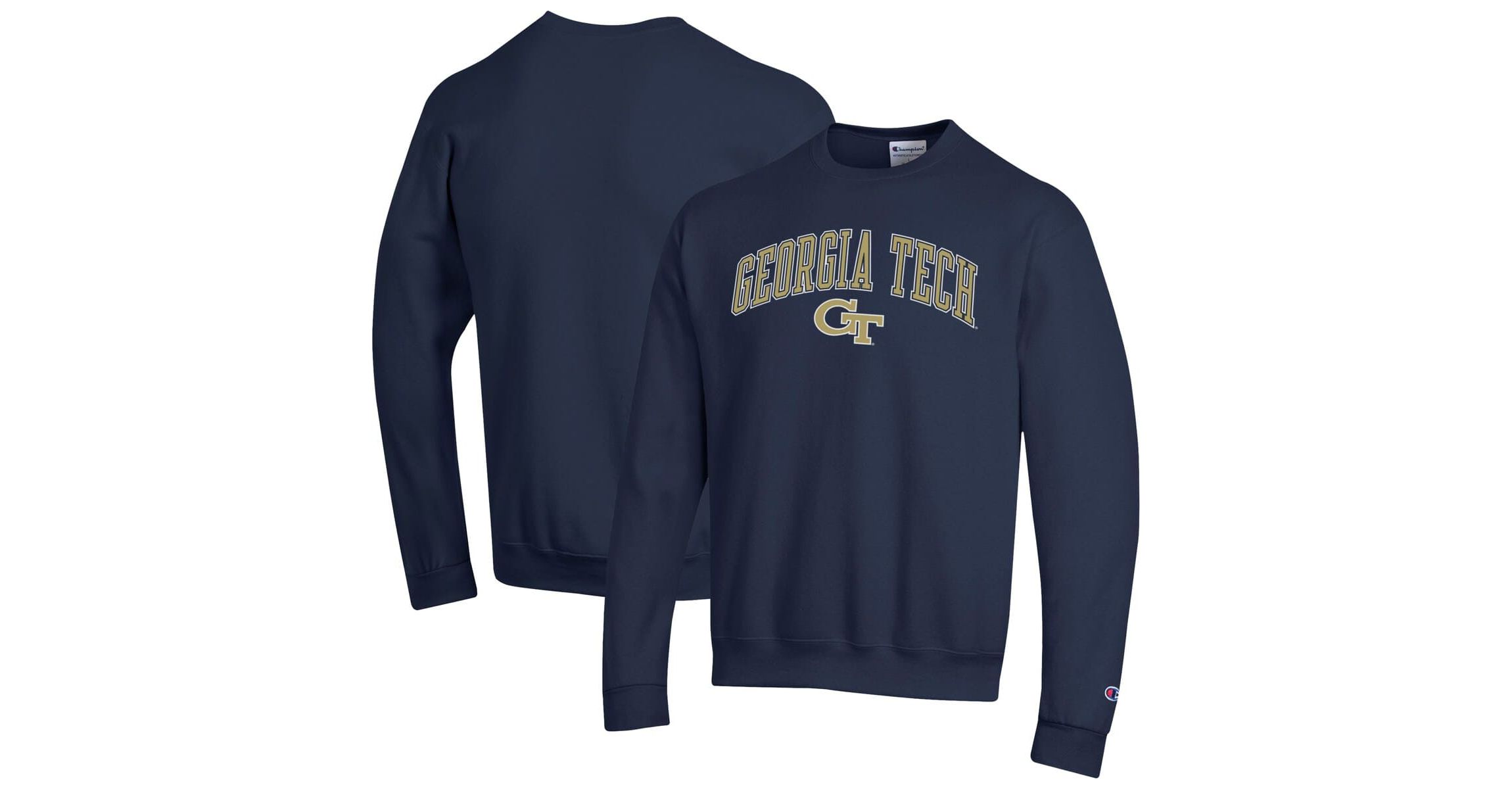 Georgia Tech Yellow Jackets NCAA Georgia Tech Jackets Arch Over Logo Pullover Sweatshirt