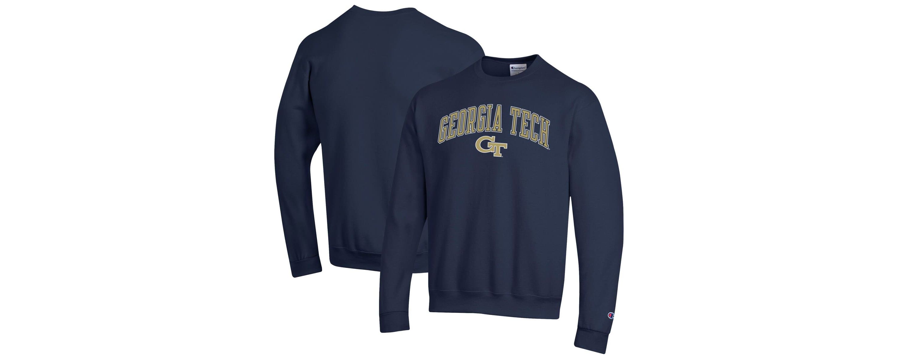 Georgia Tech Yellow Jackets NCAA Georgia Tech Jackets Arch Over Logo Pullover Sweatshirt