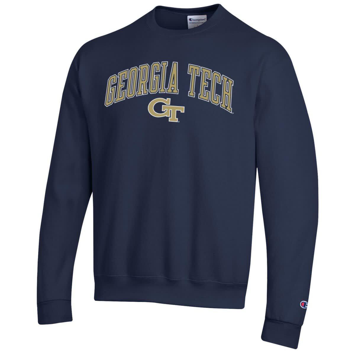 Georgia Tech Yellow Jackets NCAA Georgia Tech Jackets Arch Over Logo Pullover Sweatshirt