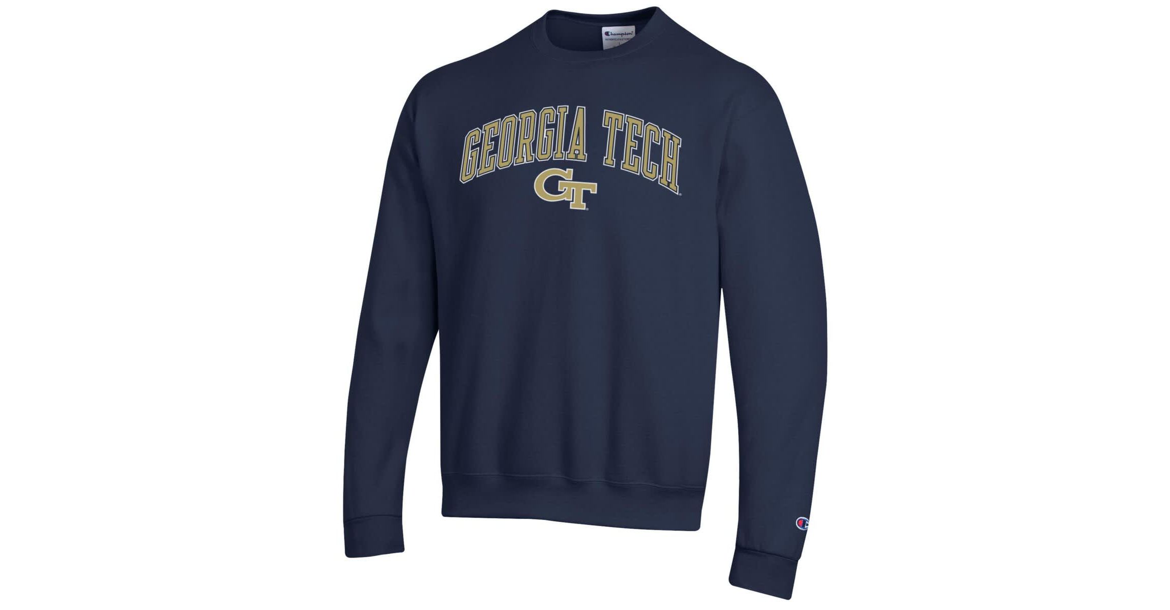 Georgia Tech Yellow Jackets NCAA Georgia Tech Jackets Arch Over Logo Pullover Sweatshirt