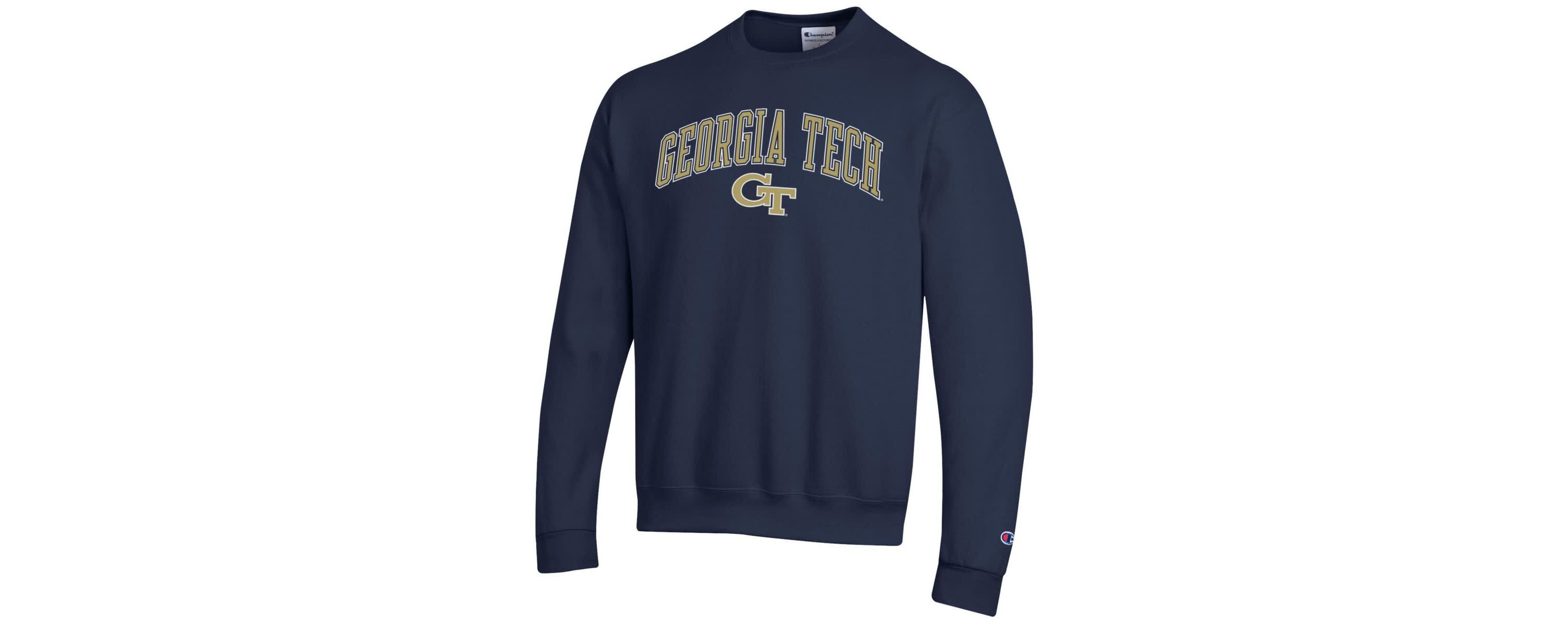 Georgia Tech Yellow Jackets NCAA Georgia Tech Jackets Arch Over Logo Pullover Sweatshirt