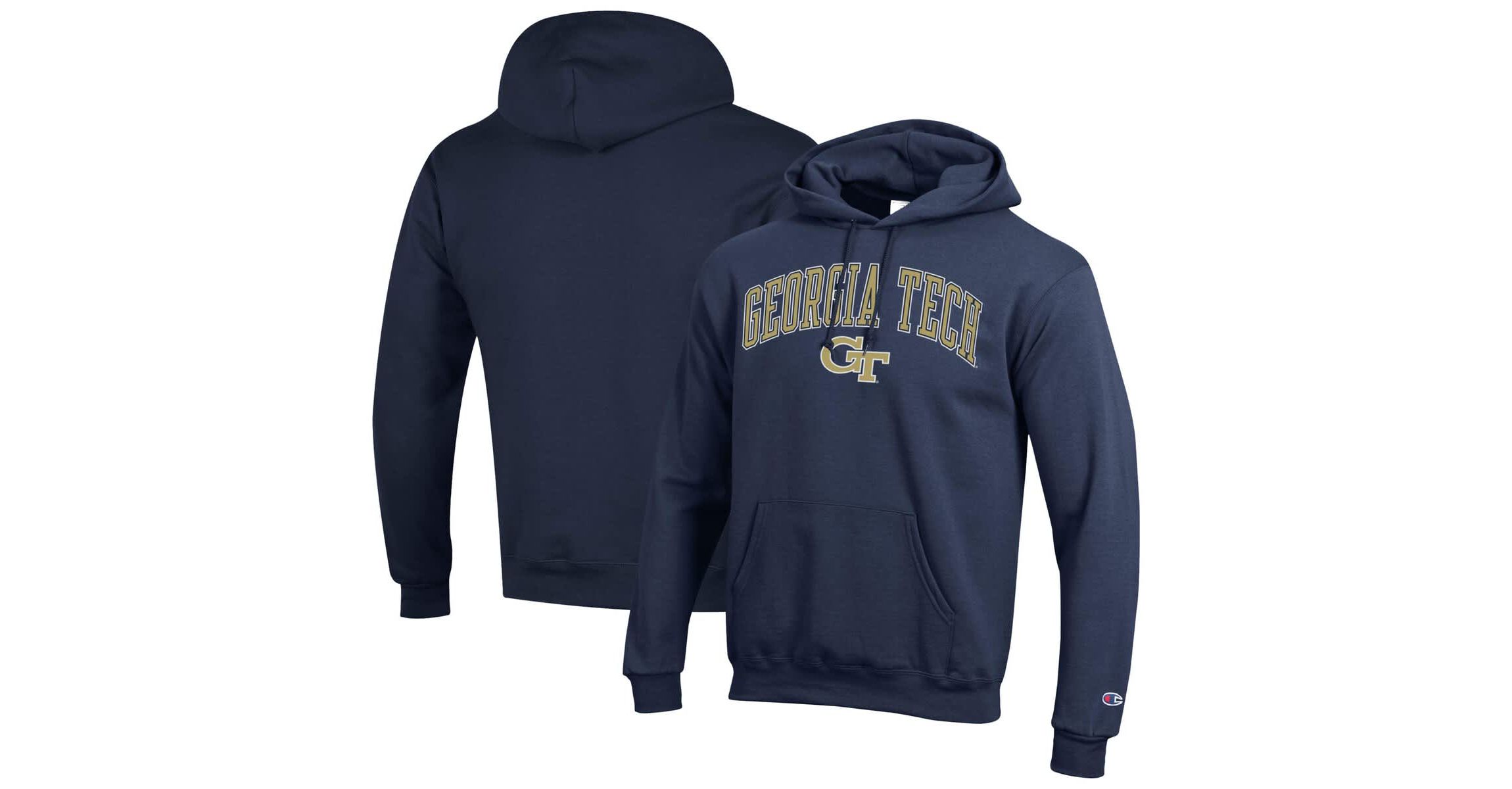 Georgia Tech Yellow Jackets NCAA Georgia Tech Jackets Arch Over Logo Pullover Hoodie