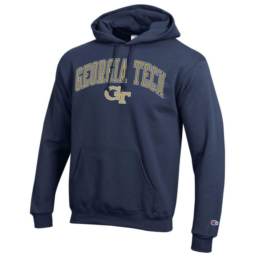 Georgia Tech Yellow Jackets NCAA Georgia Tech Jackets Arch Over Logo Pullover Hoodie