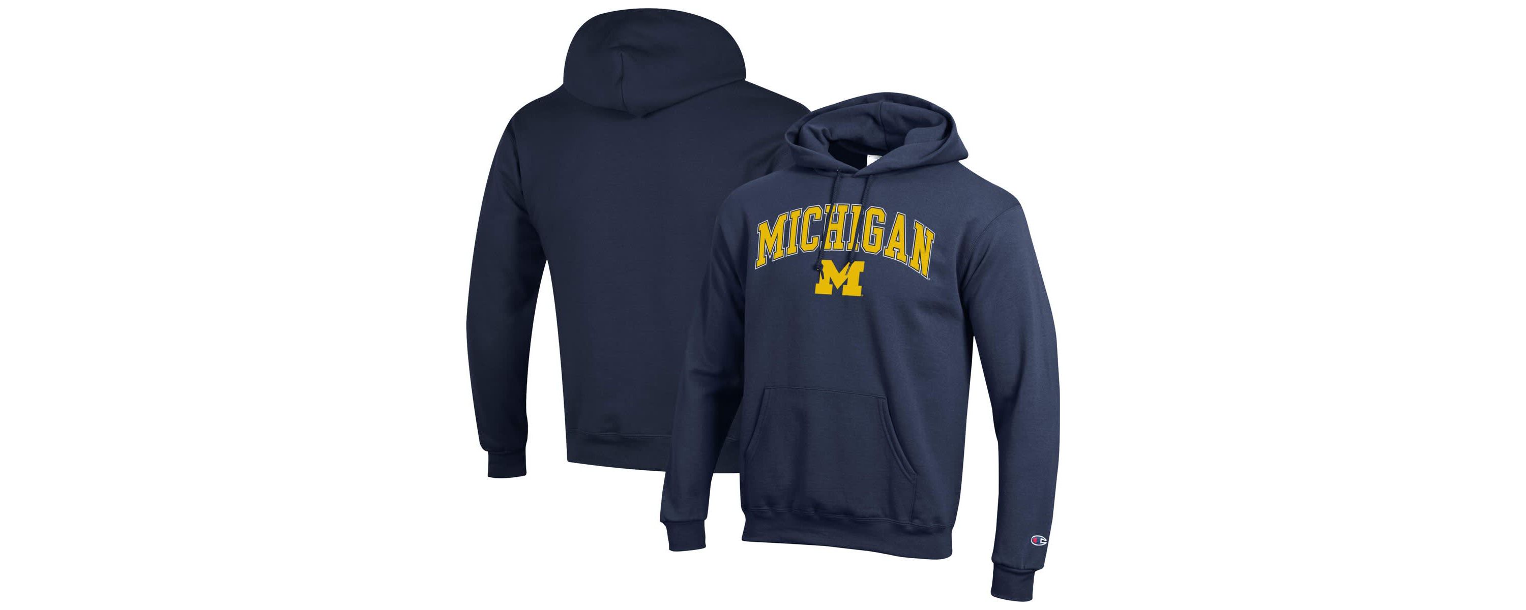 NCAA Michigan Wolverines Arched Logo Fleece Pullover Hoodie