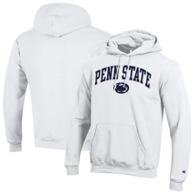 Champion Men's NCAA Penn State Nittany Lions Arched Logo Fleece Pullover Hoodie, White, 2XL