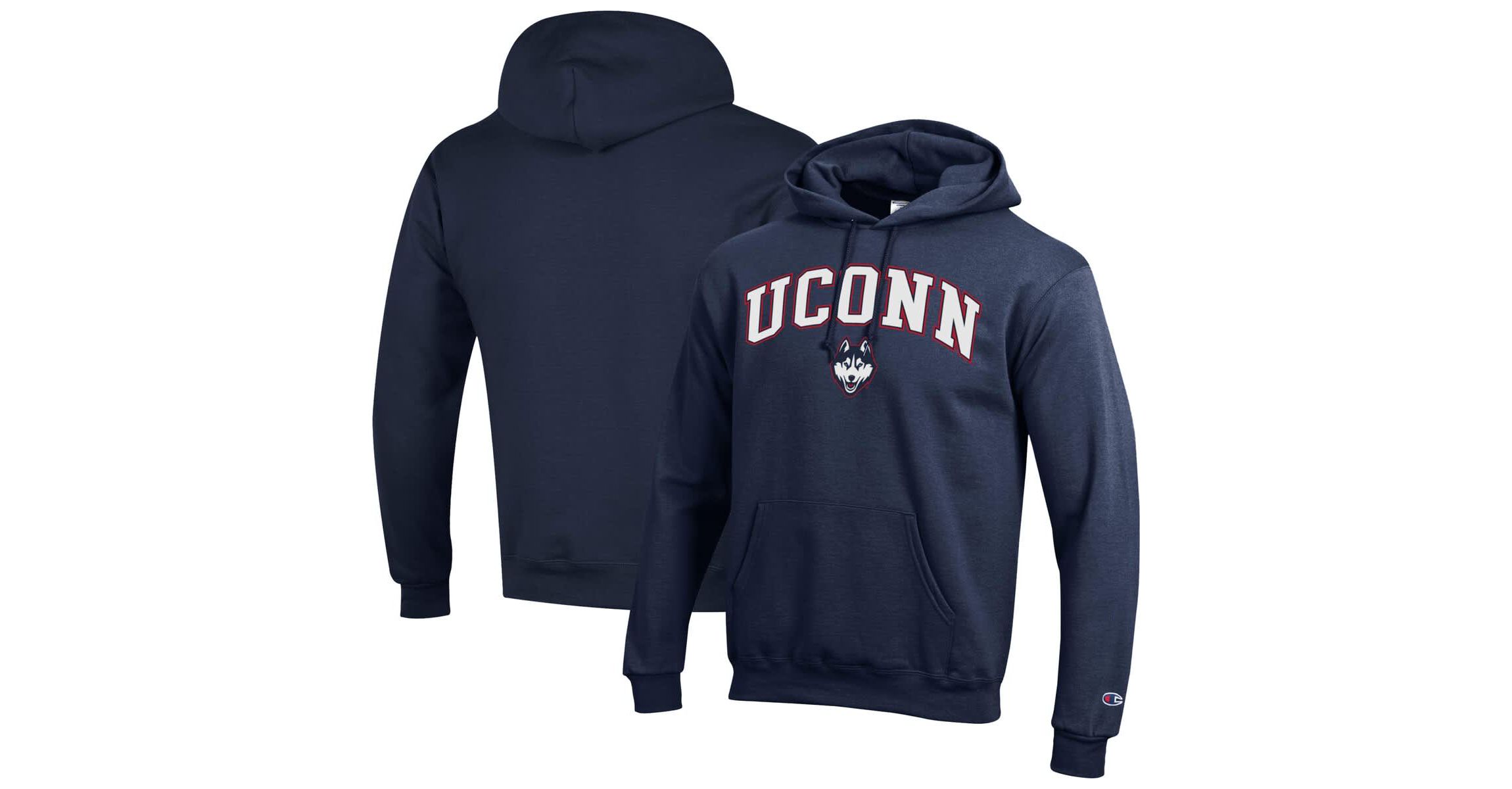 Connecticut Huskies NCAA UConn Huskies Arched Logo Fleece Pullover Hoodie