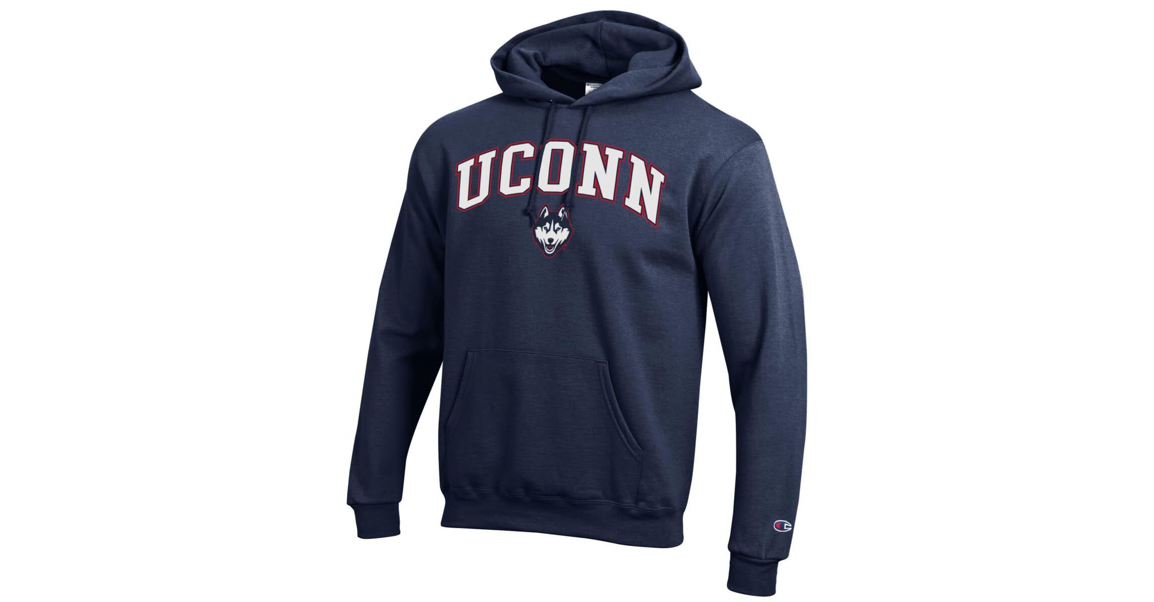 Connecticut Huskies NCAA UConn Huskies Arched Logo Fleece Pullover Hoodie