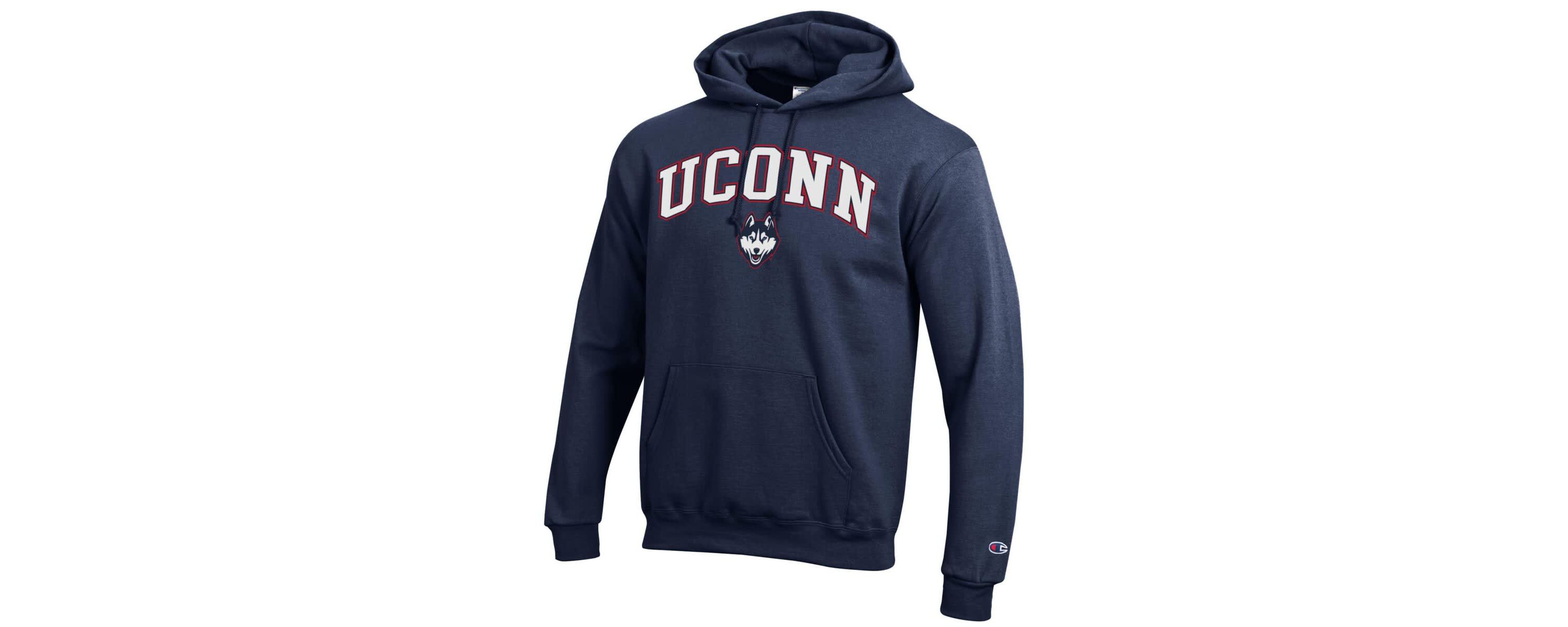 Connecticut Huskies NCAA UConn Huskies Arched Logo Fleece Pullover Hoodie