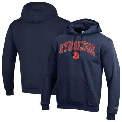 Champion Men's Syracuse Orange NCAA Syracuse Arch Over Logo Pullover Hoodie, Navy Blue, Medium