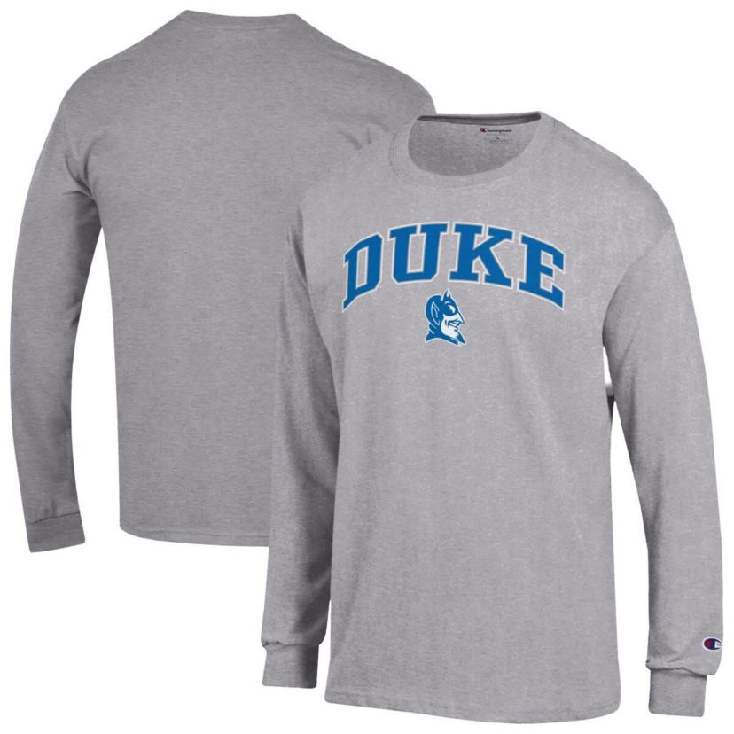 Duke Blue Devils NCAA Duke Devils Arch Over Logo Long Sleeve T-Shirt