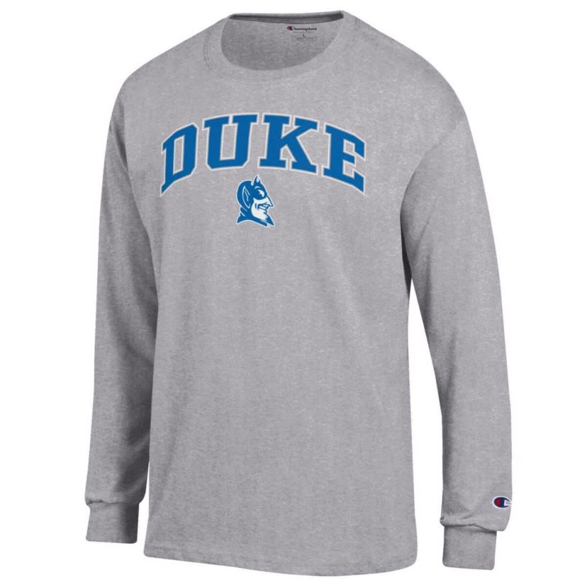 Duke Blue Devils NCAA Duke Devils Arch Over Logo Long Sleeve T-Shirt