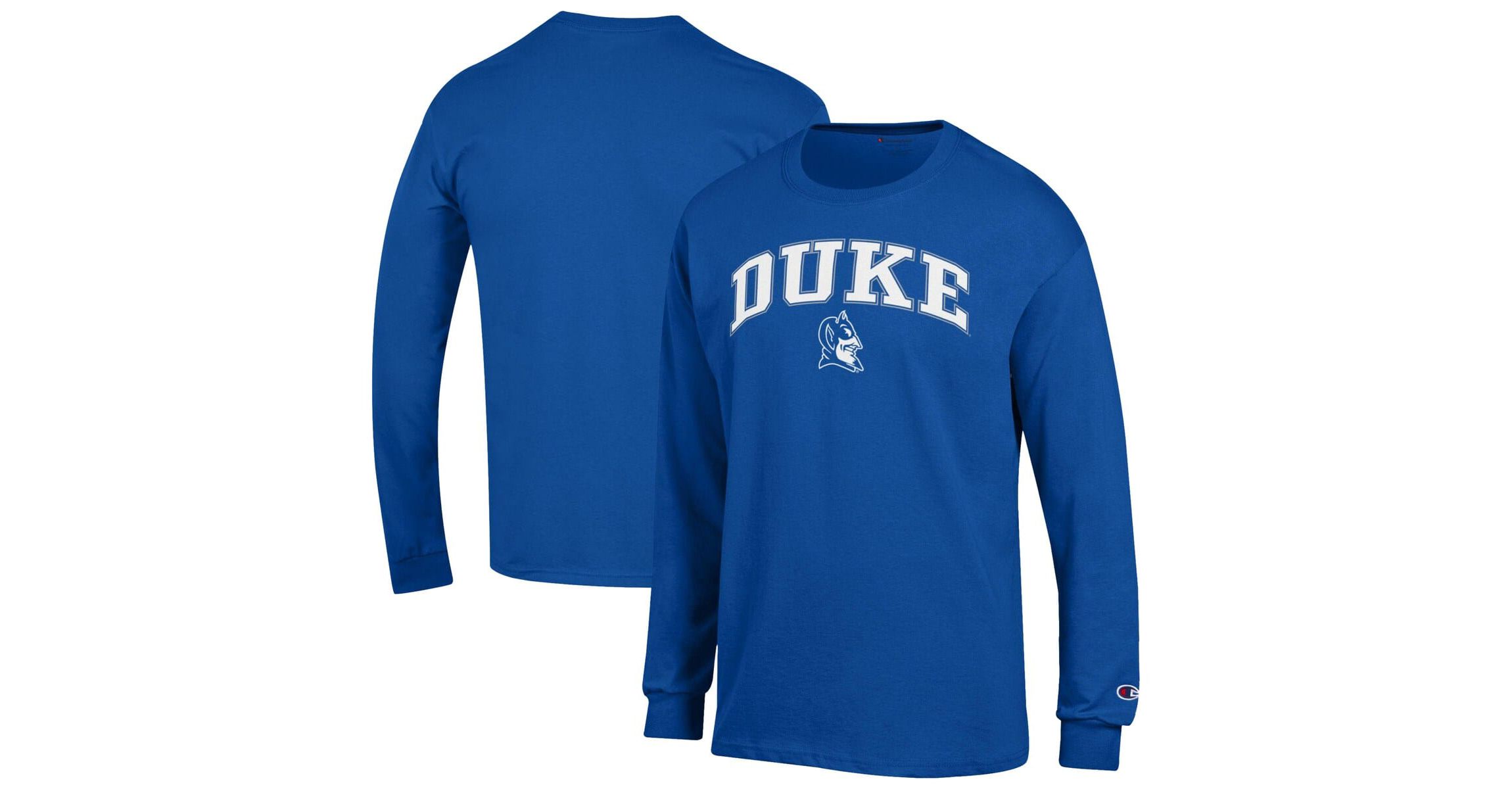 Duke Blue Devils NCAA Duke Devils Arch Over Logo Long Sleeve T-Shirt