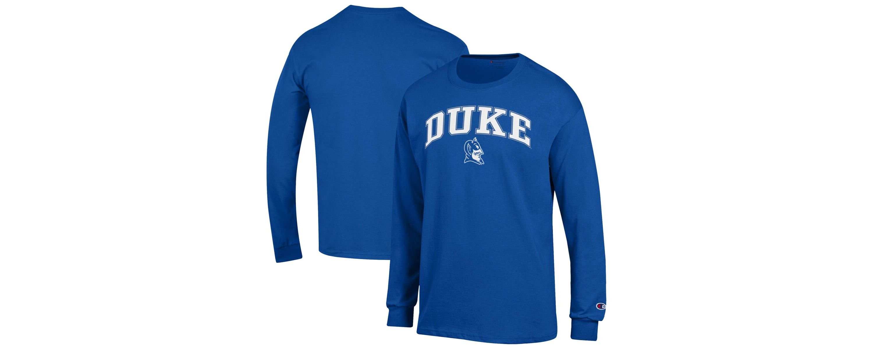 Duke Blue Devils NCAA Duke Devils Arch Over Logo Long Sleeve T-Shirt