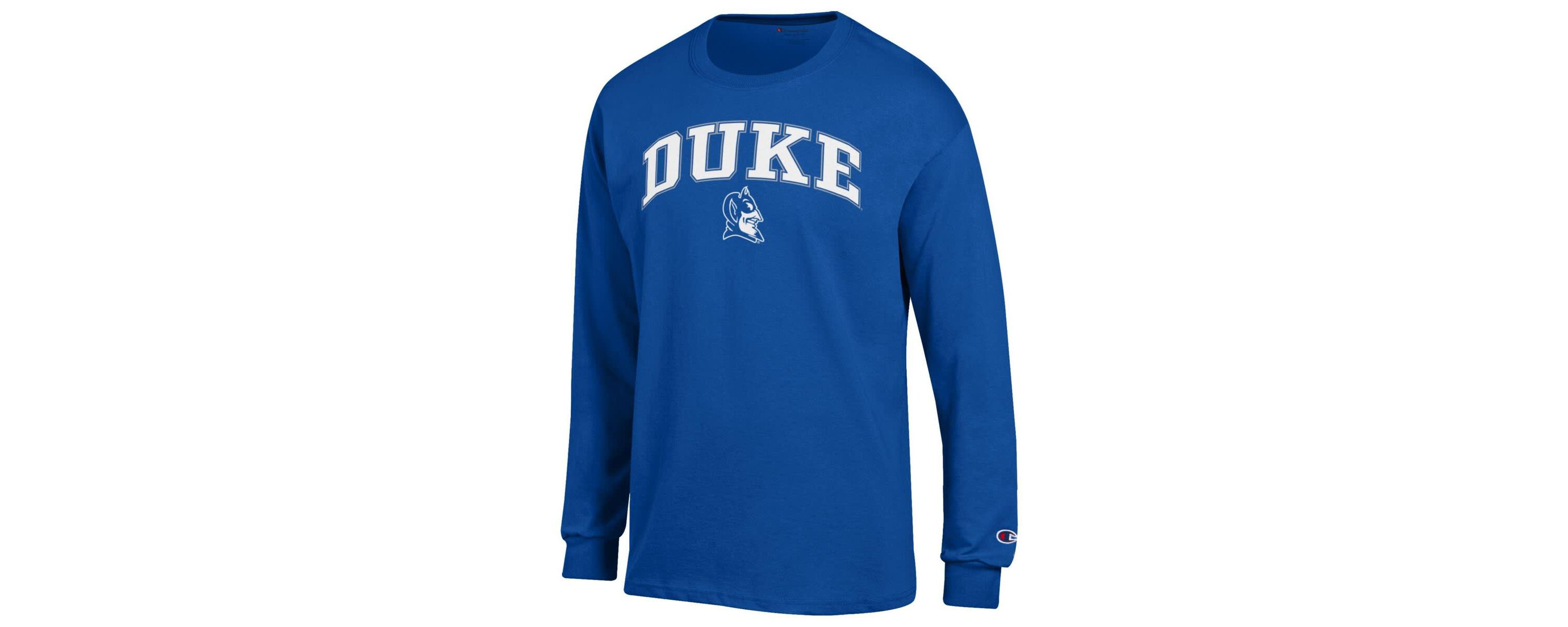 Duke Blue Devils NCAA Duke Devils Arch Over Logo Long Sleeve T-Shirt