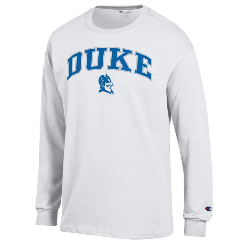 Duke Blue Devils NCAA Duke Devils Arch Over Logo Long Sleeve T-Shirt