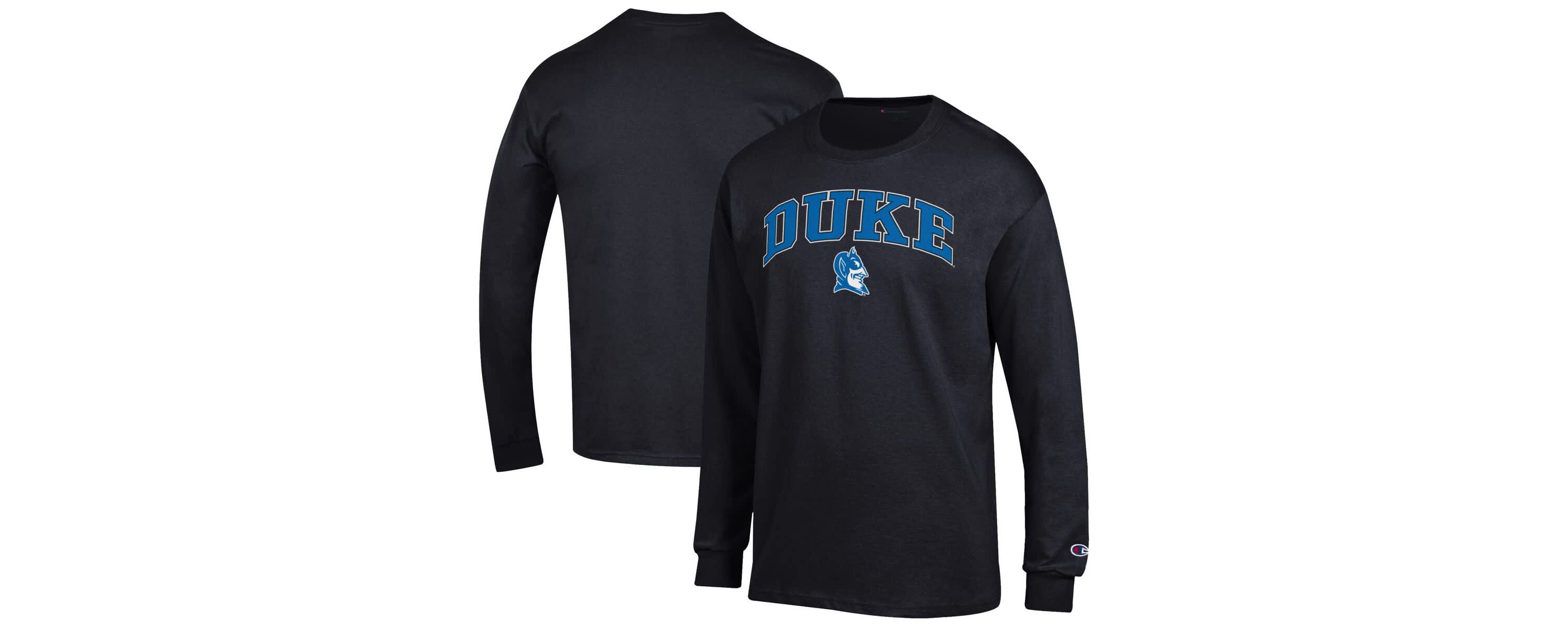 Duke Blue Devils NCAA Duke Devils Arch Over Logo Long Sleeve T-Shirt
