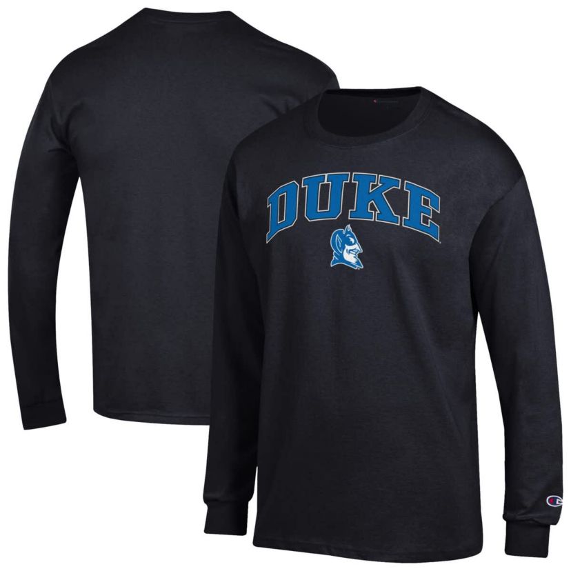 Duke Blue Devils NCAA Duke Devils Arch Over Logo Long Sleeve T-Shirt
