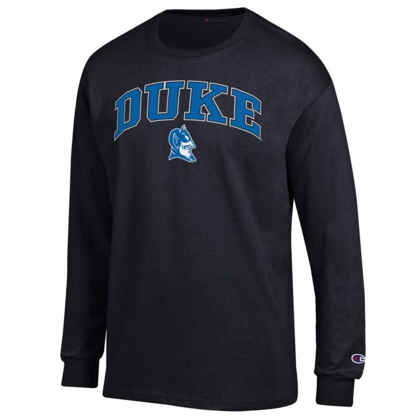 Duke Blue Devils NCAA Duke Devils Arch Over Logo Long Sleeve T-Shirt