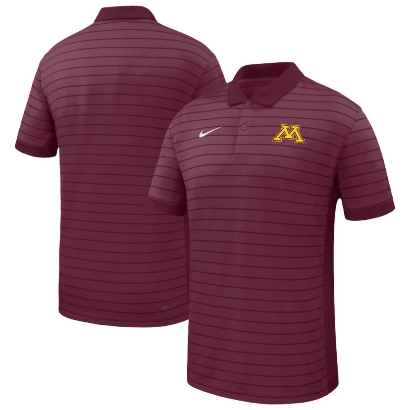NCAA Nike Minnesota Golden Gophers 2025 Early Season Coaches Sideline Victory Stripe Performance Polo