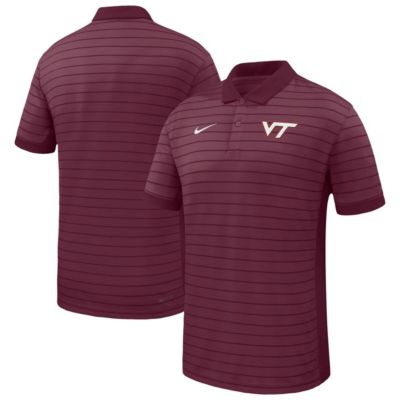 Men's NCAA Nike Virginia Tech Hokies 2025 Early Season Coaches Sideline Victory Stripe Performance Polo, 3XL