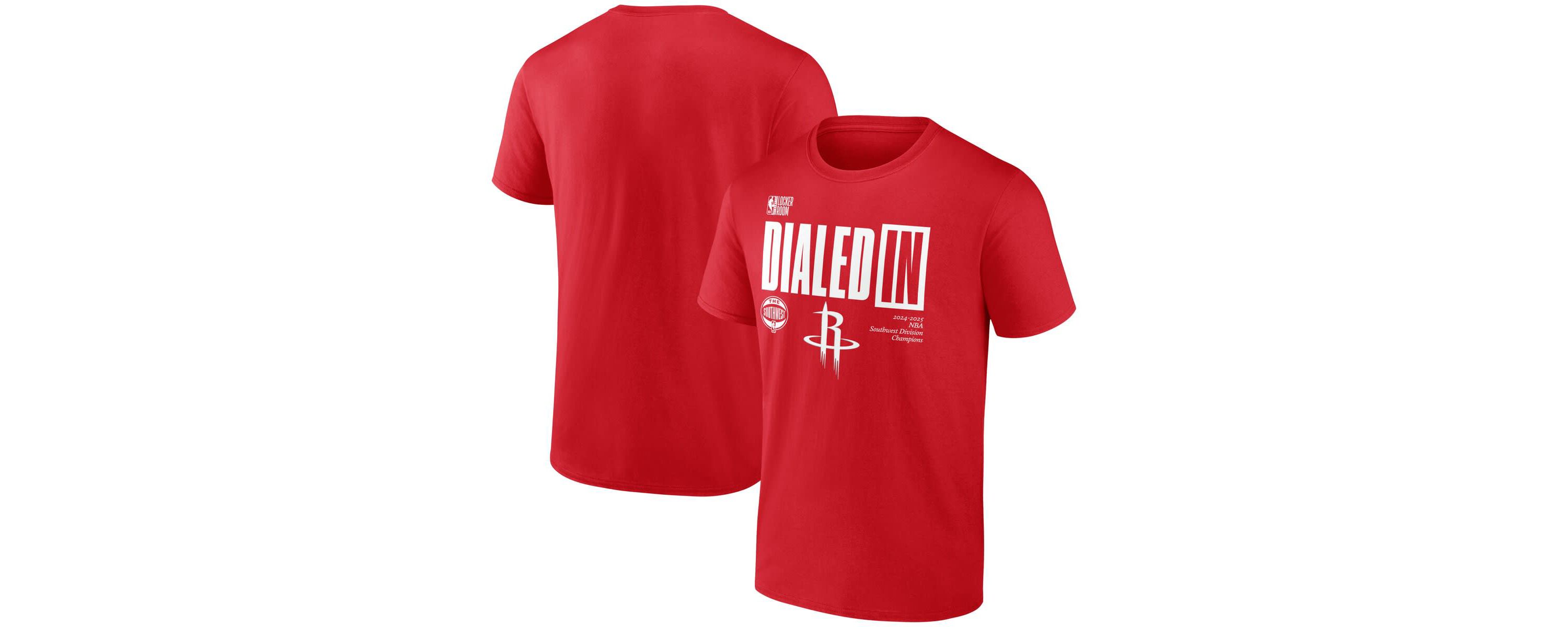 NBA Fanatics Athletic Houston Rockets 2025 Southwest Division s Locker Room T-Shirt