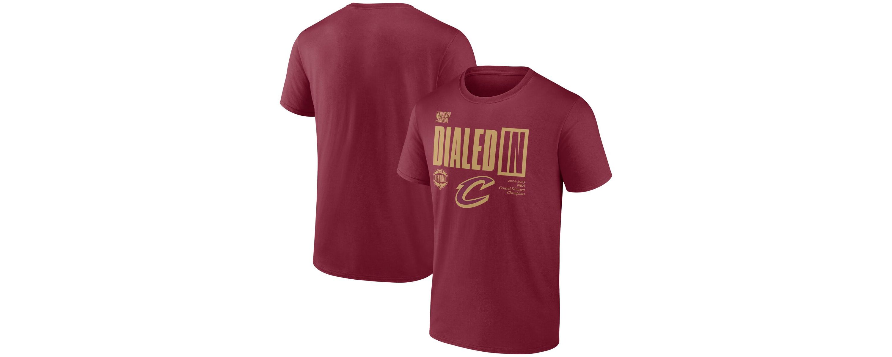 NBA Fanatics Cleveland Cavaliers 2025 Central Division s Locker Room T-Shirt