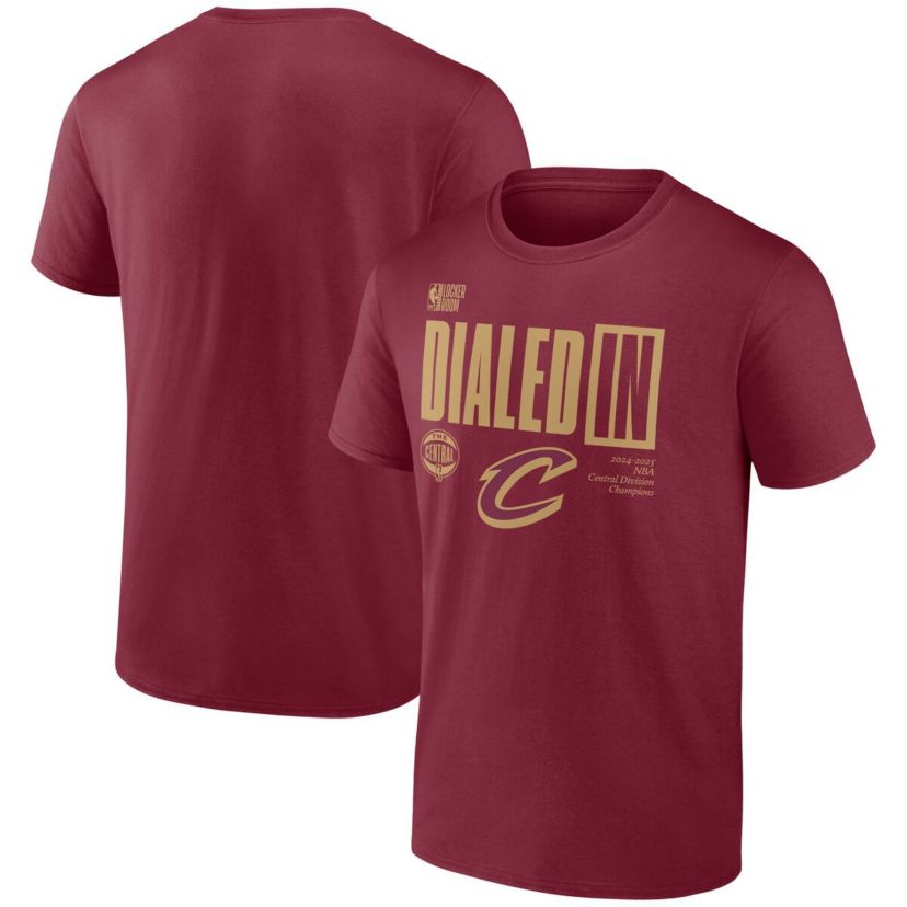 NBA Fanatics Cleveland Cavaliers 2025 Central Division s Locker Room T-Shirt