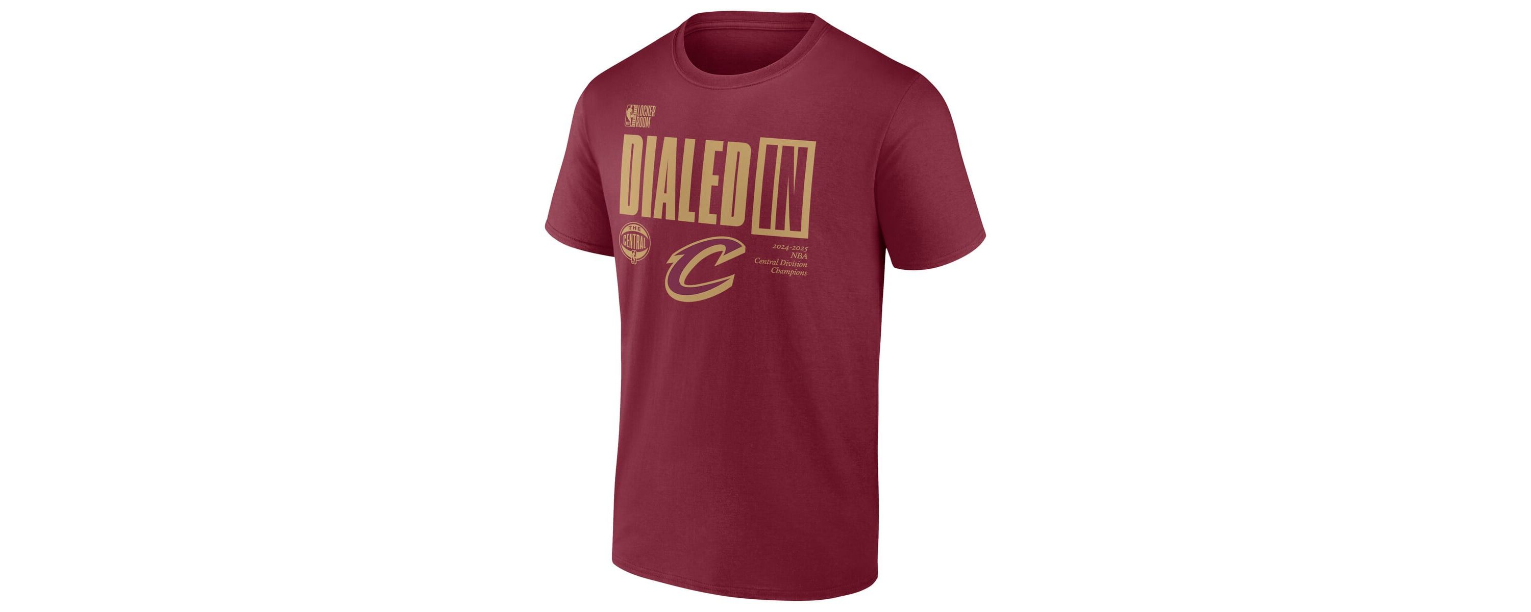 NBA Fanatics Cleveland Cavaliers 2025 Central Division s Locker Room T-Shirt