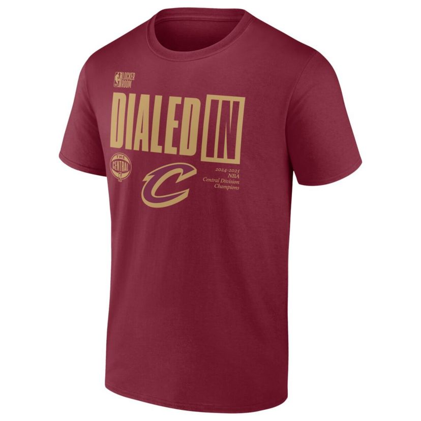 NBA Fanatics Cleveland Cavaliers 2025 Central Division s Locker Room T-Shirt