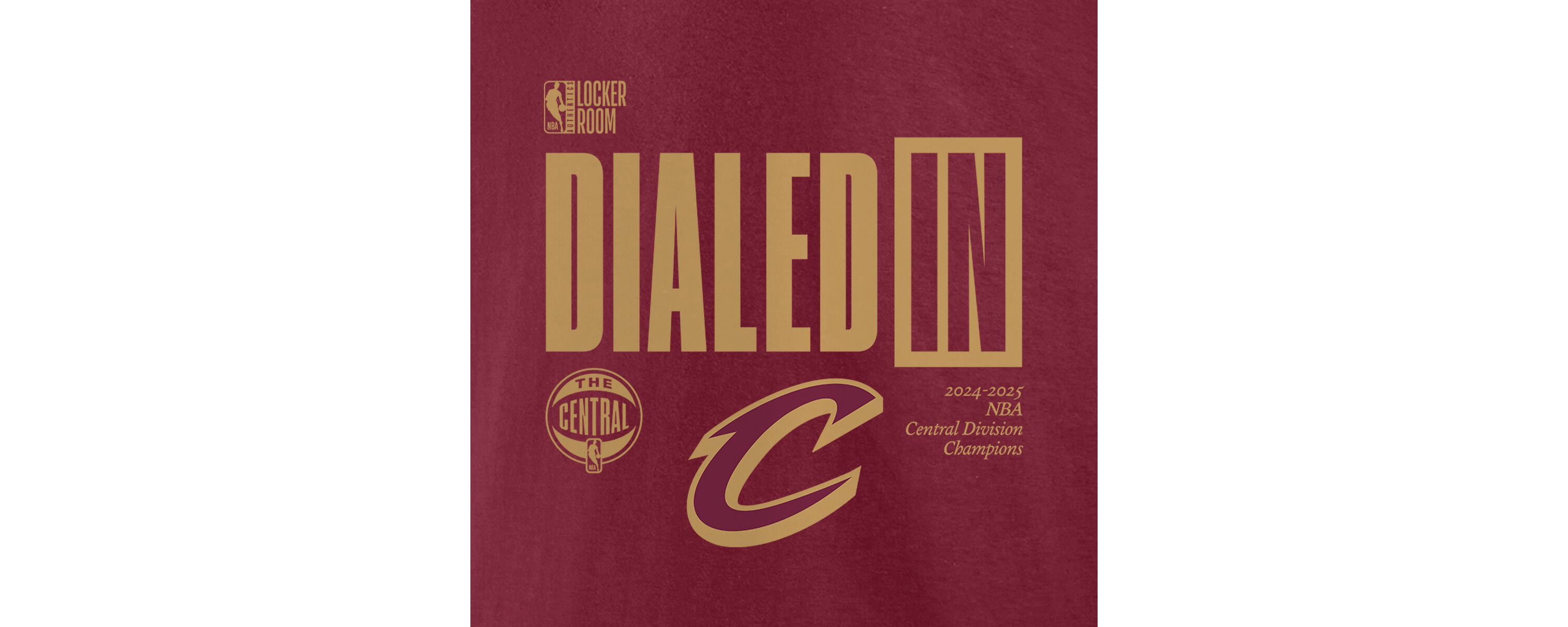 NBA Fanatics Cleveland Cavaliers 2025 Central Division s Locker Room T-Shirt