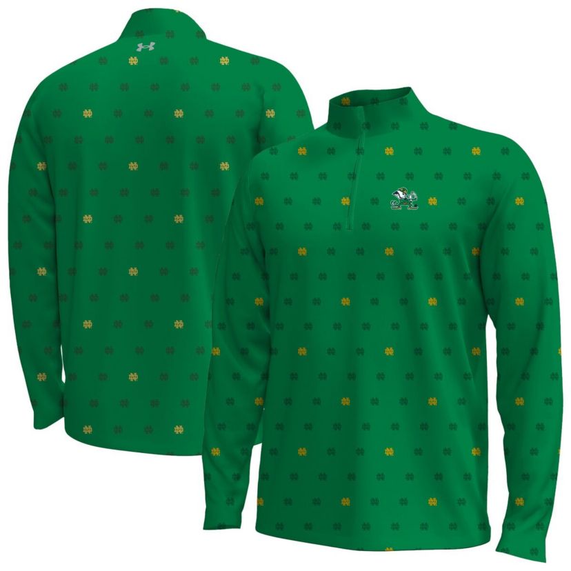 NCAA Under Armour Notre Dame Fighting Irish Gameday Armourfuse Half-Zip Top