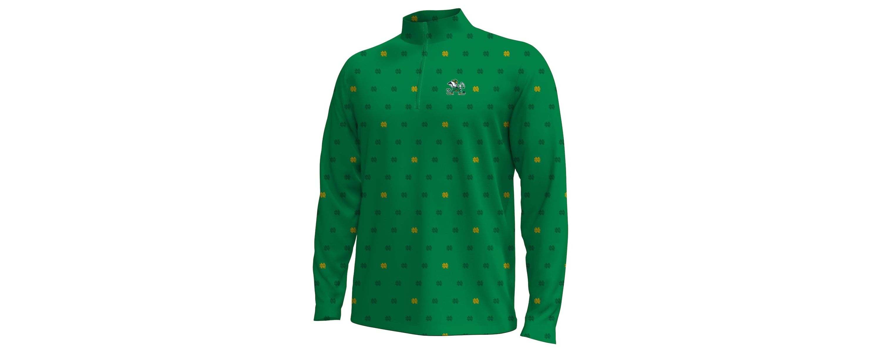NCAA Under Armour Notre Dame Fighting Irish Gameday Armourfuse Half-Zip Top